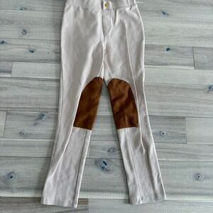 Cream and brown H&M equestrian riding pants - perfect for a casual look Sz 8